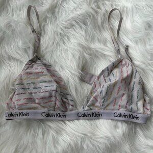 Calvin Klein Cotton Rainbow Logo Bra